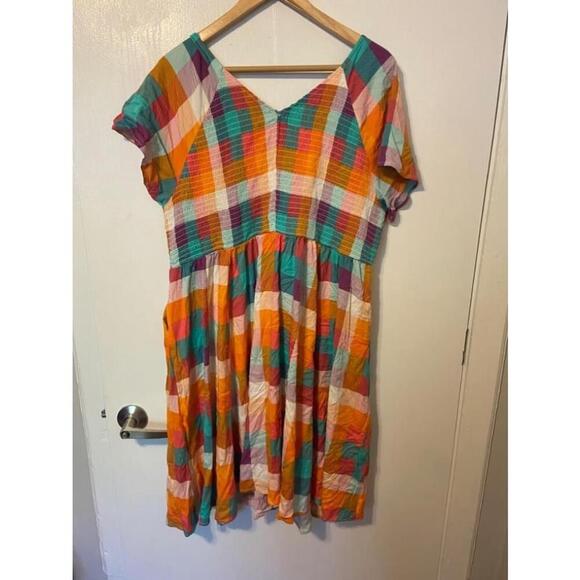 Torrid Mini Challis Smocked Skater Dress with Pockets Size 3 - Picture 5 of 5